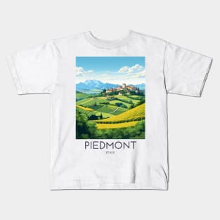 A Pop Art Travel Print of Piedmont - Italy Kids T-Shirt